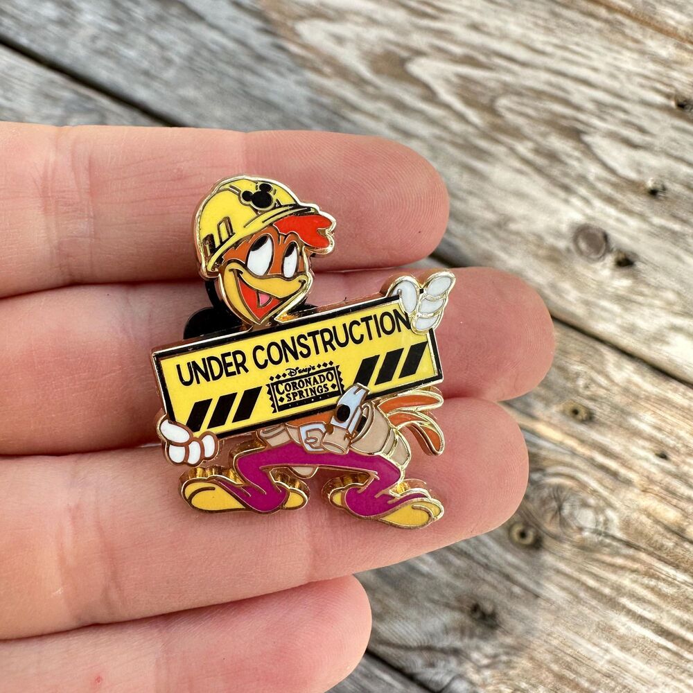 Vintage Jewelry Under Construction Pin Funny Brooch Cute Pin
